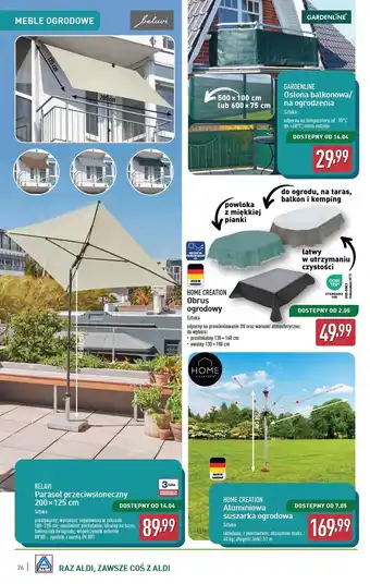 ALDI Osłona ogrodzeniowa 500 x 100 cm Gardenline oferta