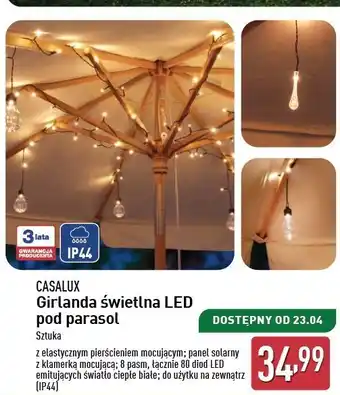 ALDI Girlanda led pod parasol Casalux oferta