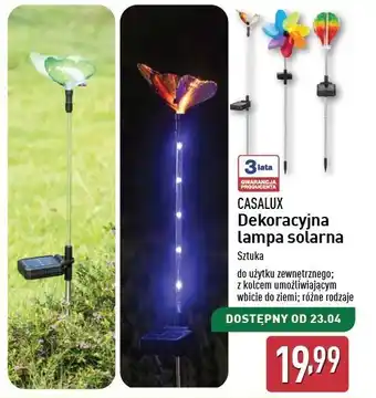 ALDI Lampa solarna dekoracyjna Casalux oferta