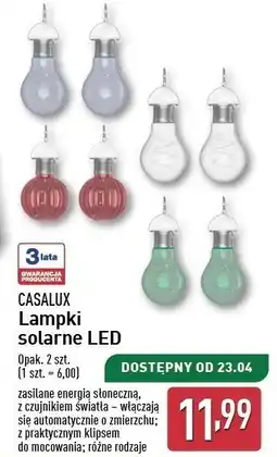 ALDI Lampki solarne żarówki Casalux oferta