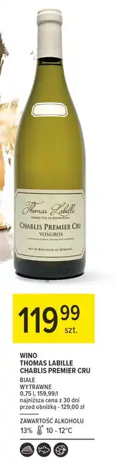 Carrefour Wino wytrawne Thomas Labille Chablis Premier Cru oferta