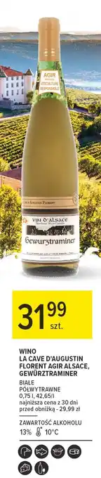 Carrefour Wino La Cave D'augustin Florent Gewurztraminer oferta