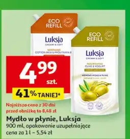 Auchan Mydło w płynie olive & yoghurt Luksja Creamy Soft oferta