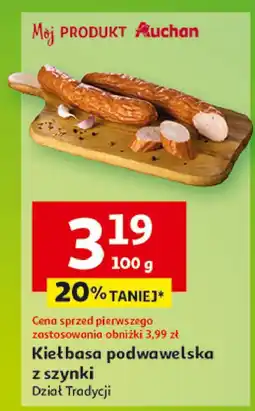 Auchan Kiełbasa podwawelska z szynki Auchan oferta