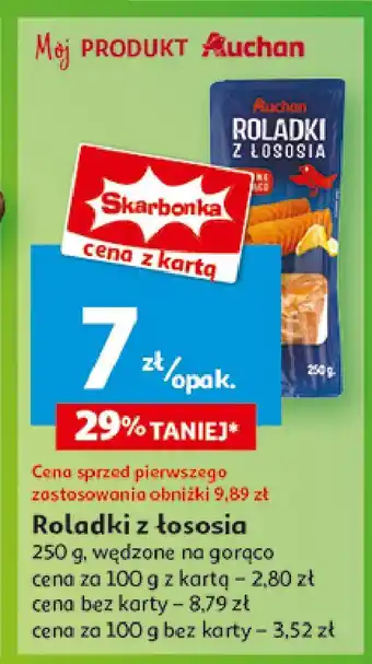 Auchan Roladki z łososia Auchan Różnorodne (Logo Czerwone) oferta