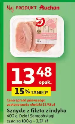 Auchan Sznycel z fileta piersi indyka Auchan oferta