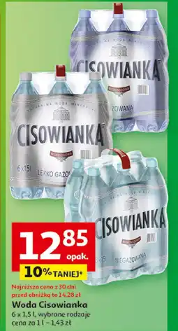 Auchan Woda lekko gazowana Cisowianka oferta