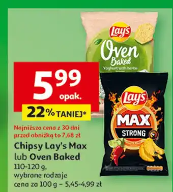 Auchan Chipsy chilli & lime Lay's Max Strong oferta