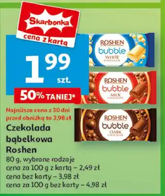 Auchan Czekolada dark bubble Roshen oferta