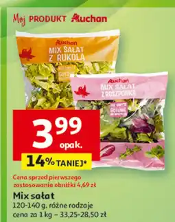 Auchan Mix sałat z roszponką Auchan oferta