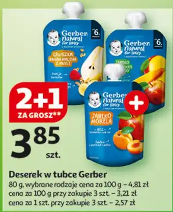 Auchan Deserek jabłko morela Gerber Natural For Baby oferta