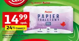 Auchan Papier toaletowy biały Auchan oferta