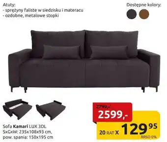 Black Red White Sofa Kamari oferta