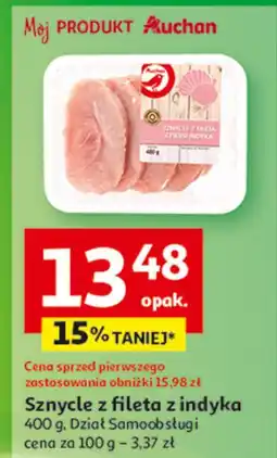 Auchan Sznycel z fileta piersi indyka Auchan oferta