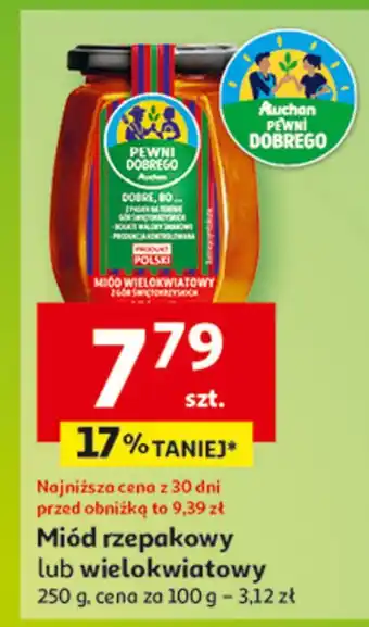 Auchan Miód rzepakowy z roztocza Auchan Pewni Dobrego oferta