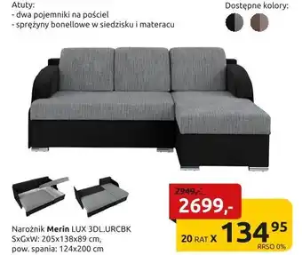 Black Red White Narożnik Merin oferta