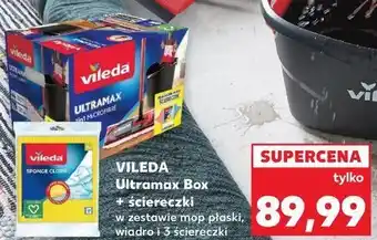 Kaufland Mop płaski ultramax + 3 ścierki Vileda oferta