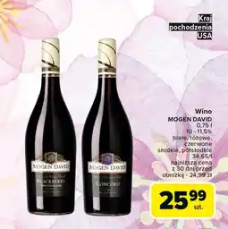 Carrefour Wino półsłodkie Mogen David oferta