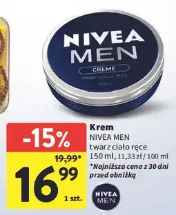 Intermarche Krem do twarzy i ciała Nivea Men Creme oferta