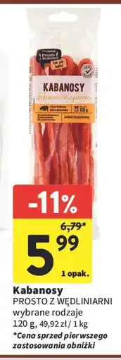 Intermarche Kabanosy drobiowo-wieprzowe Intermarche Prosto Z Wędliniarni oferta