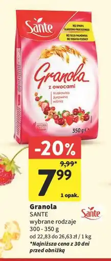 Intermarche Granola owocowa Sante oferta