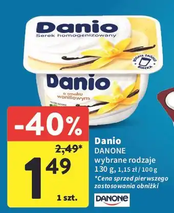 Intermarche Serek waniliowy Danone Danio oferta