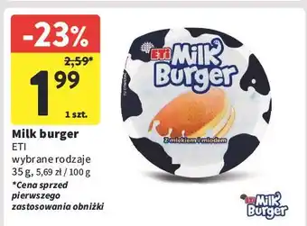 Intermarche Baton z mlekiem i miodem Eti Milk Burger oferta