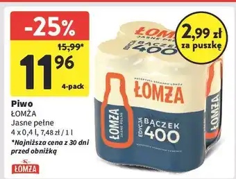 Intermarche Piwo Łomża Jasne Pełne oferta