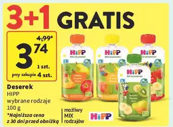 Intermarche Mus jabłka-truskawki-banany Hipp Bio oferta