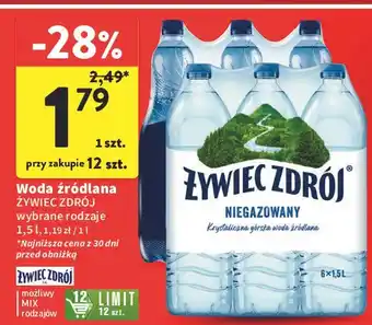 Intermarche Woda mocny gaz Żywiec Zdrój oferta