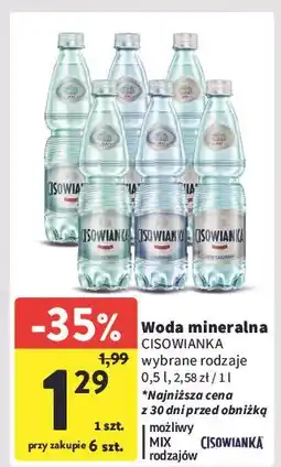 Intermarche Woda niegazowana Cisowianka oferta