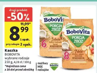 Intermarche Kaszka mleczna 3 zboża malina-truskawka-banan Bobovita Porcja Zbóż oferta