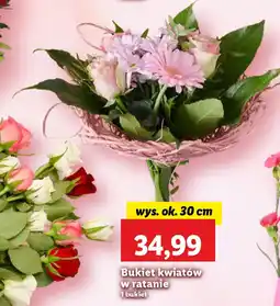 Lidl Bukiet kwiatów w ratanie oferta