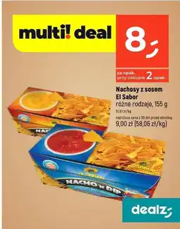 Dealz Nachosy 90 g + dip 85 El Sabor Nacho oferta