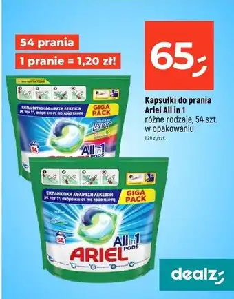 Dealz Kapsułki do prania lenor color Ariel All In 1 oferta