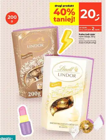 Dealz Praliny biała czekolada Lindt Lindor oferta