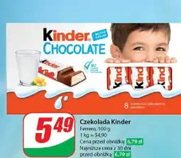 Dino Batoniki z mlecznej czekolady nadzieniem mlecznym Kinder Chocolate oferta