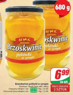 Dino Brzoskwinie połówki w lekkim syropie M&K oferta