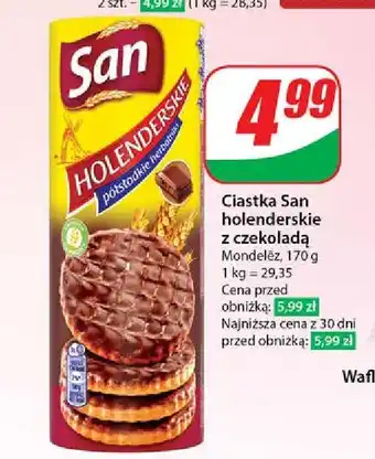 Dino Ciastka holenderskie w czekoladzie San Łakotki oferta