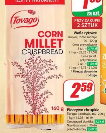 Dino Pieczywo chrupkie kukurydziano-jaglane Tovago oferta