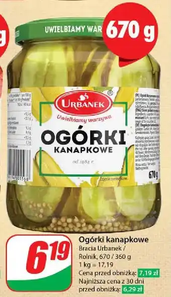 Dino Ogórki kanapkowe Urbanek oferta