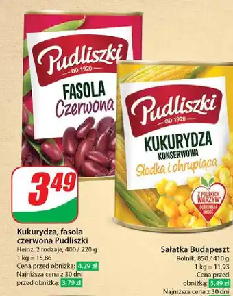 Dino Kukurydza konserwowa słodka i chrupiąca Pudliszki oferta