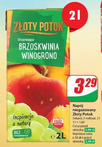 Dino Napój brzoskwinia- winogrono Złoty Potok oferta