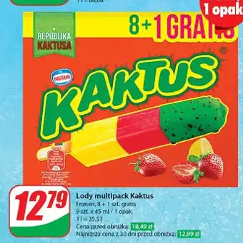 Dino Lody cytrynowo-truskawkowe Nestle Kaktus oferta