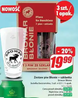 Dino Zestaw piw + szklanka Browar Błonie oferta