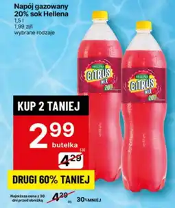 Delikatesy Centrum Napój gazowany 20% sok Hellena oferta