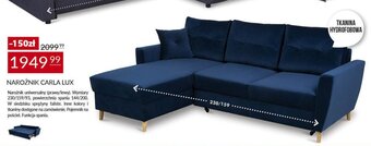Abra Narożnik Carla Lux 230x159x93cm oferta