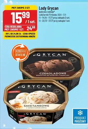 Polomarket Lody czekoladowe Grycan oferta