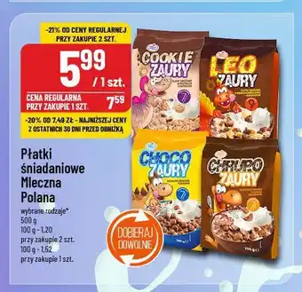 Polomarket Płatki cookie zaury Mleczna polana oferta