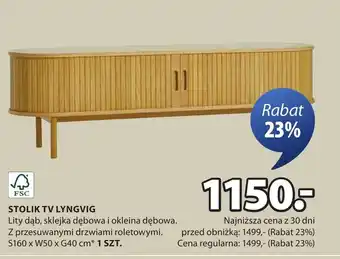 JYSK Stolik RTV Dębowa oferta